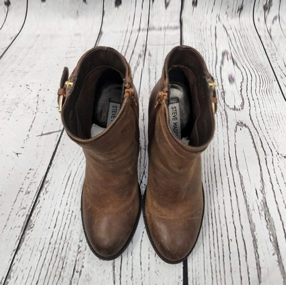 Steve Madden Woodmeer Cognac‎ Fringed Booties